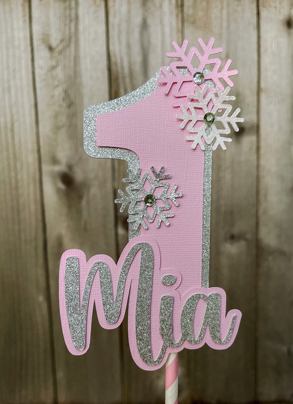 Kit Decorazioni Inverno Onederland Per Primo Compleanno Bambina – Rosa E Bianco, Con Striscione, Cake Topper, Palloncini E Banner Fotografico
