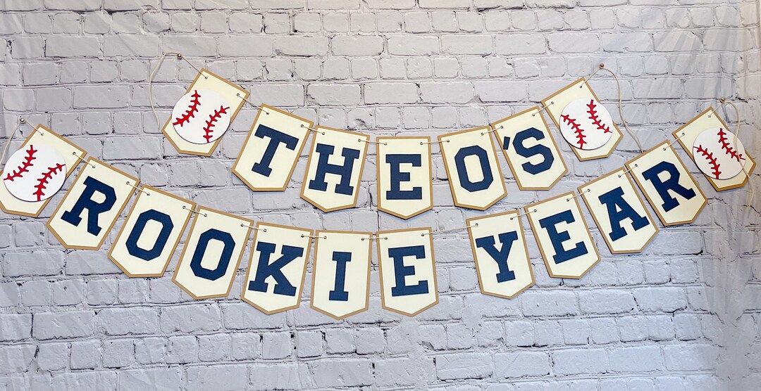 Custom Rookie Year Banner/rookie of the Year Banner/ Baseball First ...