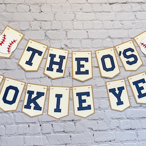 Custom Rookie Year Banner/Rookie of the Year Banner/ Baseball First Birthday Banner/First Birthday Banner