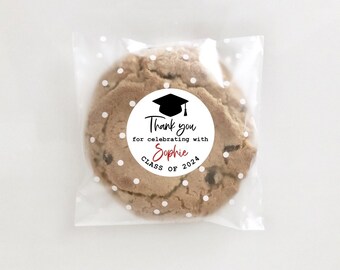 Set of 12 Personalized Graduation Favor Treat Bags, Graduation Party Favor Bags, Graduation Favor Bag, Custom Graduation Treat Bags.