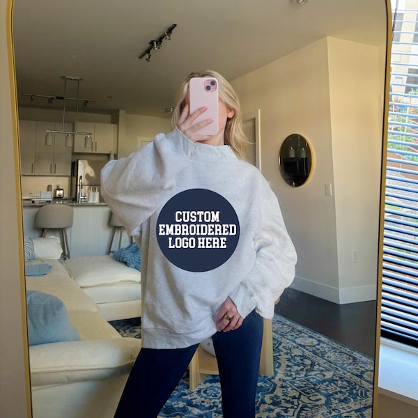 Mock-Neck Logo Sweatshirt