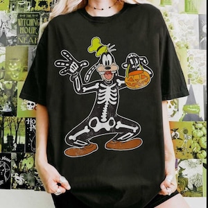 Disney Goofy Skeleton Funny Halloween Pumpkin Shirt, Mickey’s Not So Scary Party Gifts, Disney Trick or Treat, Halloween Matching Shirt