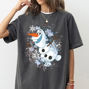 Disney Frozen Olaf Dancing In The Snowflakes Graphic Christmas Shirt, Disneyland Christmas Matching Family Shirts, Christmas Squad Shirt