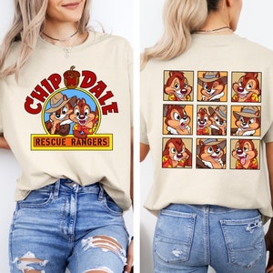 Disney 2 sided Chip N Dale Shirt, Double Trouble Chip and Dale Tee, Chip and Dale Rescue Rangers Couple Shirt, Disney Family Matching Shirt