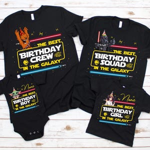Personalized Star Wars Birthday Shirt, Galaxy's Edge Star Wars Best Birthday In The Galaxy, Disney Family Birthday Boy, Birthday Squad Shirt