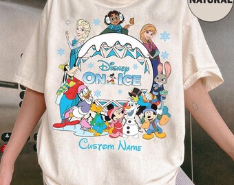 Camiseta de Disney On Ice, Disney es mejor On Ice, Vacaciones familiares en WDW Disneyland, Viaje de invierno familiar On Ice a juego, Princesa Mickey y sus amigos