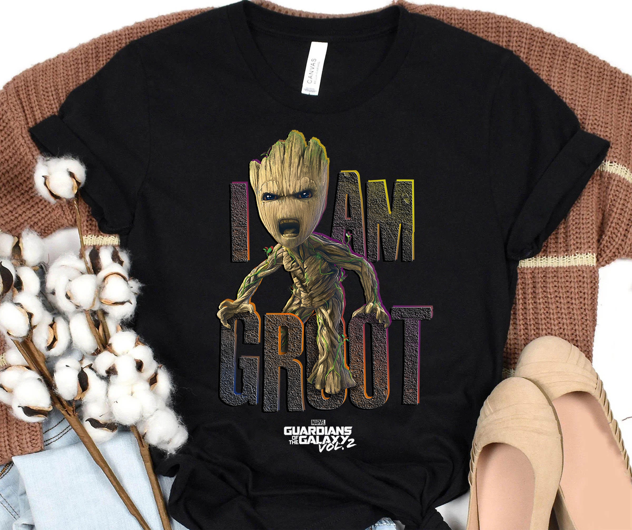 Marvel Studios I Am Groot Poot! - Long Sleeve T-Shirt for Men -  Customized-Athletic Heather