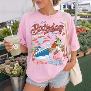 Camiseta personalizada de crucero de cumpleaños de Disney, camiseta de crucero de cumpleaños familiar de Mickey y sus amigos, camiseta de crucero de cumpleaños de Disney para niña, crucero familiar de cumpleaños de niño imagen 15