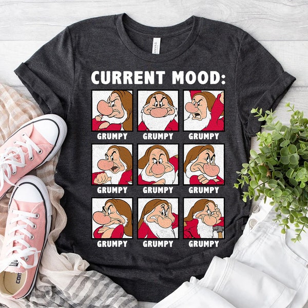 Disney Grumpy Dwarf Current Moods Siempre Grumpy Siete Enanitos, Camisa a juego de la familia Disney, Camisa de Walt Disney World, Trajes de viaje a Disneyland