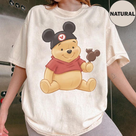 Vintage Disney Winnie The Pooh Teddy Winnie The Pooh Shirt, Pooh Mickey Ears Watercolor Shirt, Group Matching Shirt, Disneyland Shirt