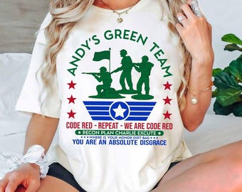 Disney Toy Story-shirt, Andy Davis groen leger herenshirt, shirt speelgoedleger soldaten, shirt Magic Kingdom, shirt Disneyland Family Matching