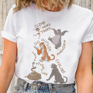Disney The Jungle Book Inspirational Group Poster T-Shirt Climb The Tree Shirt, Disney Family Matching Shirt,  Disneyland Trip Outfits