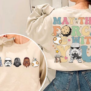 Two-sided May The Force Be With You Star Wars Shirt, Star Wars Characters Shirt, Star Wars Day, Star Wars Celebration, Galaxy&#39;s Edge Shirts