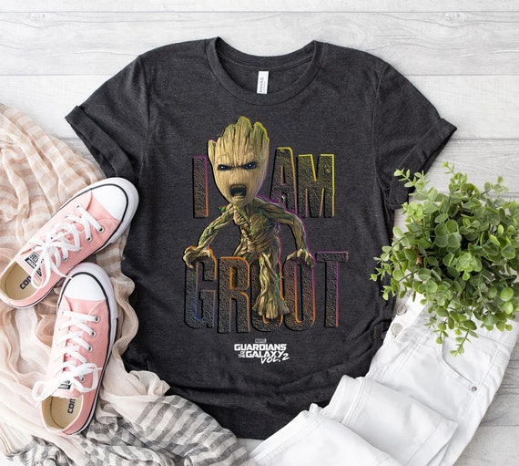 Camiseta De Marvel Guardians Of The Galaxy Groot Club Para Hombre, Color Negro, Tallas S A XL