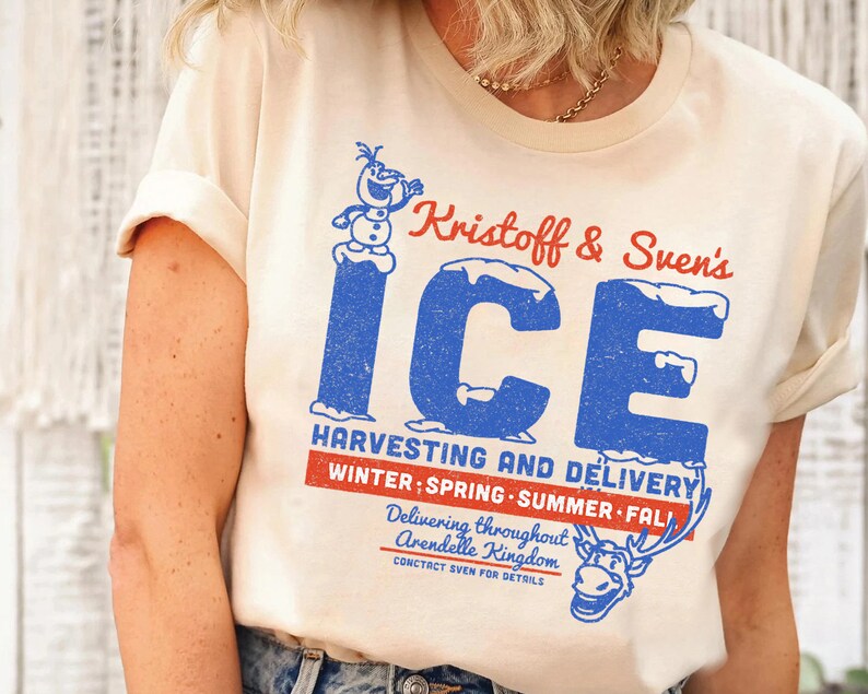 Disney Frozen Kristoff & Sven's Ice Harvesting And Delivery T-Shirt, Magic Kingdom, Walt Disney World, Disneyland Family Matching Shirts image 1