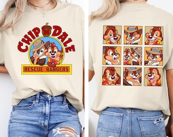 Disney 2 sided Chip N Dale Shirt, Double Trouble Chip and Dale Tee, Chip and Dale Rescue Rangers Couple Shirt, Disney Family Matching Shirt