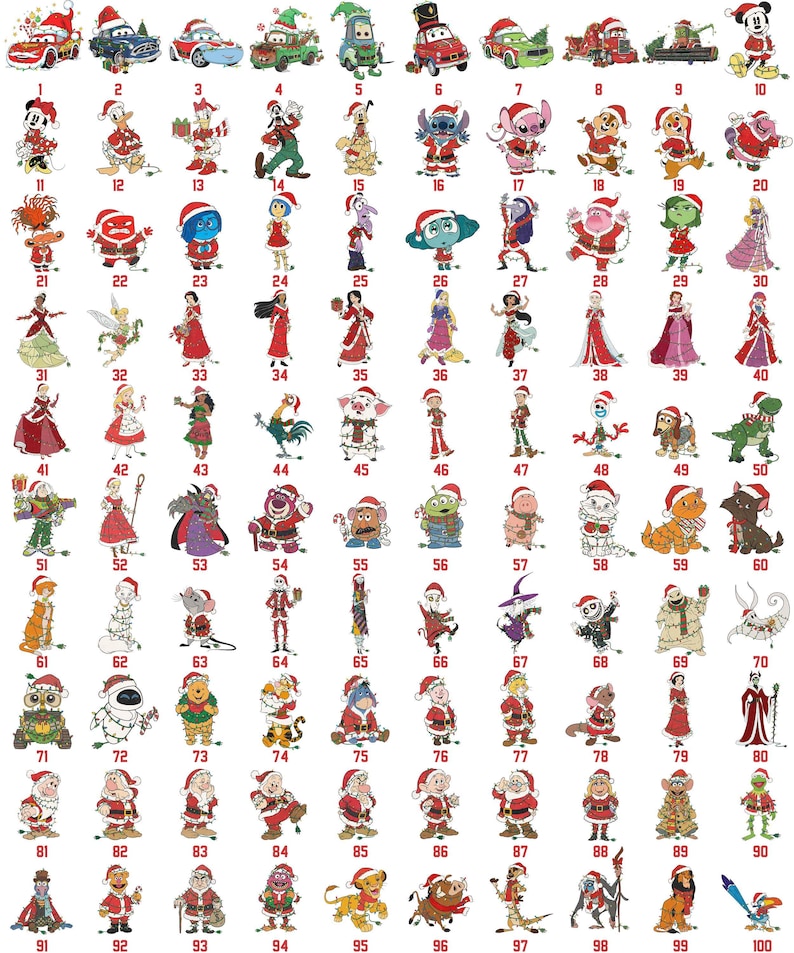 Disney Pixar Cars All Characters Christmas Lights shirt McQueen Sally Tow Mater Doc Hudson Mickey Stitch,Star Wars,Princess Xmas Lights Tee image 6