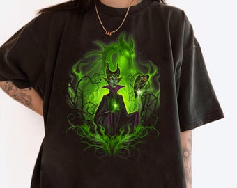 Disney Sleeping Beauty Dark Detailed Maleficent Shirt, Disney Villains Tee, Disney Family Matching Shirt, Disneyland Trip Outfits