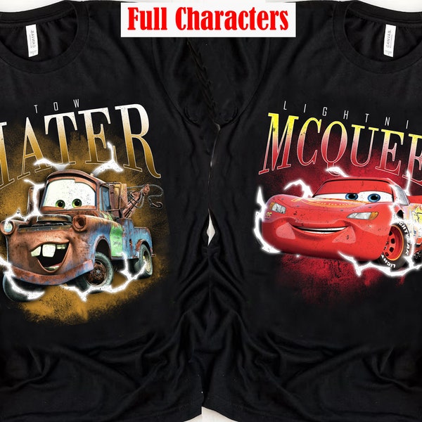 Disney Lightning McQueen Graphic Poster T-Shirt, Disney Family Matching Shirt, Walt Disney World Shirt, Disneyland Trip Outfits