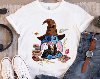 Disney Stitch Witch Shirt, Stitch Wizard Shirt, Stitch Universal Studios, Disney Stitch Halloween Pumpkin Shirt, Disneyland Halloween Trip
