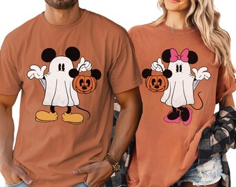 Disney Mickey Ghost Minnie Ghost Halloween Boo Shirt, Mickey Ghost Halloween Shirt, Retro Mickey Spooky Shirt, Mickey's Not So Scary Shirt.