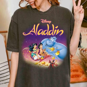 Disney Aladdin Magic Carpet Movie Cast Shirt, Aladdin Jasmine Genie Tee, Disneyland Family Vacation Matching Shirts, Magic Kingdom Outfits