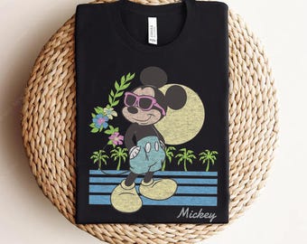 Camiseta Disney Mickey Mouse Pose Clásica Luna, Mickey y sus amigos, Camiseta a juego para la familia Disneyland, Camiseta Magic Kingdom, Camiseta del parque temático Epcot