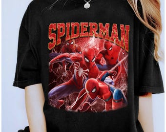マーベル スパイダーマン アベンジャーズ ポスターシャツ、アメイジング スパイダーマン、ディズニーランド ファミリー お揃いシャツ、マーベル コミック シャツ、WDW エプコット テーマパーク シャツ