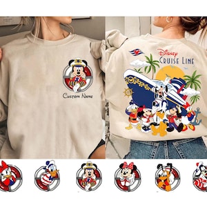 パーソナライズされたディズニークルーズラインミッキーと仲間のシャツ、ディズニーウィッシュファンタジーマジックワンダー2025Tシャツ、カスタムファミリークルーズグループマッチングTシャツ