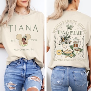 Disney Tiana's Palace T-shirt, Princess Tiana Flower Tea Cake Honey Shirt, The Princess and the Frog Shirt, Disneyland Family Matching Shirt