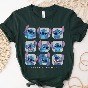 Disney Lilo and Stitch Cute Stitch Moods Shirt, Stitch Tee, Disney Family Matching Shirt, Walt Disney World Shirt, Disneyland Trip Outfits image 1
