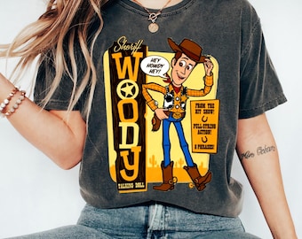 Camiseta vintage de Woody el Sheriff de Toy Story 4 de Disney Pixar, Magic Kingdom, Camiseta a juego para la familia Disney, Conjuntos para un viaje a Disneyland