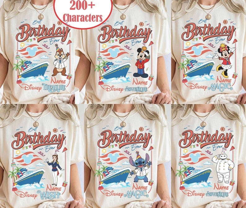 Camiseta personalizada de crucero de cumpleaños de Disney, camiseta de crucero de cumpleaños familiar de Mickey y sus amigos, camiseta de crucero de cumpleaños de Disney para niña, crucero familiar de cumpleaños de niño imagen 1