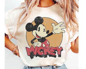 Maglietta retrò di Topolino e i suoi amici Disney, maglietta coordinata per la famiglia di Disneyland, maglietta del Magic Kingdom, maglietta del parco a tema WDW Epcot