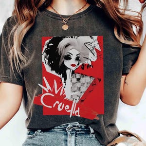 Disney Villains Cruella Fashion Model Shirt, Cruella Collage Tee, Disney Family Matching Shirt, Disneyland Trip Outfits, Animal Kingdom