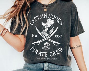Disney Peter Pan Captain Hooks Est 1953 Pirate Crew Look Alive Swabs Shirt, Disney Family Matching Shirt, Disneyland Trip Matching Outfits