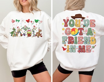 Disney Pixar Toy Story Characters Christmas Lights You've Got A Friend In Me Shirt, Toy Story Christmas Tee, Disneyland Xmas Matching Shirts