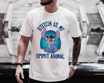 Disney Stitch schattig shirt lilo en stitch, shirt Spirit Animal Stitch, Disneyland familievakantiereis, bijpassende shirts, Magic Kingdom-outfits