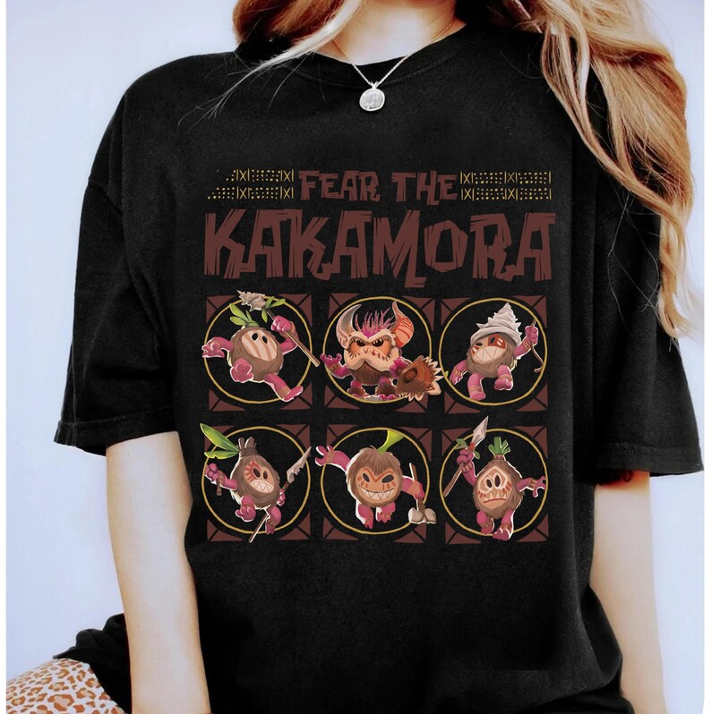 Disney Moana Fear The Kakamora Tiki Style Group Portrait Shirt, Funny Kakamora Coconut Shirt, Disneyland Vacation Family Matching Shirt image 3