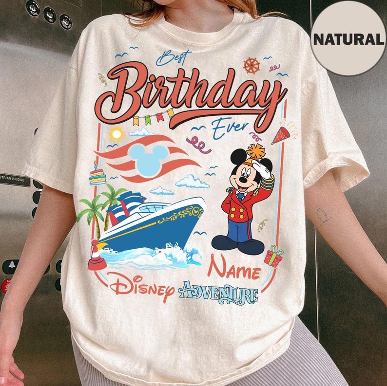 Camiseta personalizada de crucero de cumpleaños de Disney, camiseta de crucero de cumpleaños familiar de Mickey y sus amigos, camiseta de crucero de cumpleaños de Disney para niña, crucero familiar de cumpleaños de niño imagen 9