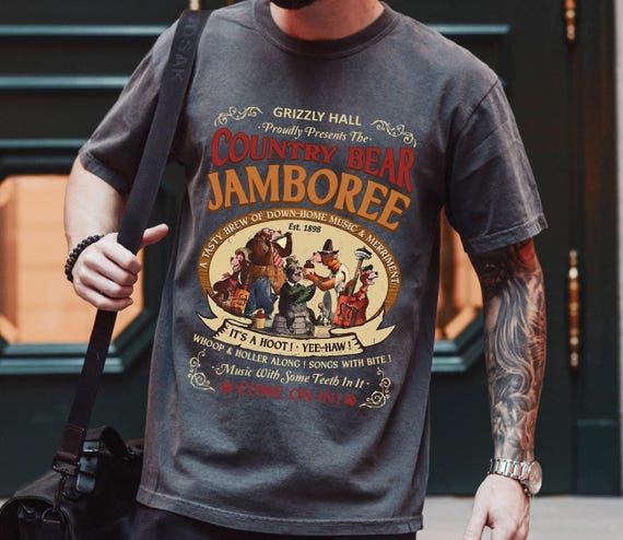 レトロなカントリーベア・ジャンボリーTシャツ、グリズリーホール