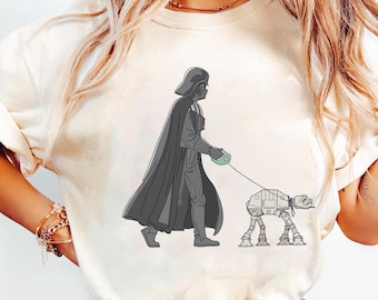 Camiseta gráfica de Star Wars con Darth Vader y el AT-AT Walker, Star Wars Celebration, Galaxy's Edge, Día de Star Wars, Camiseta a juego para toda la familia en Disneyland
