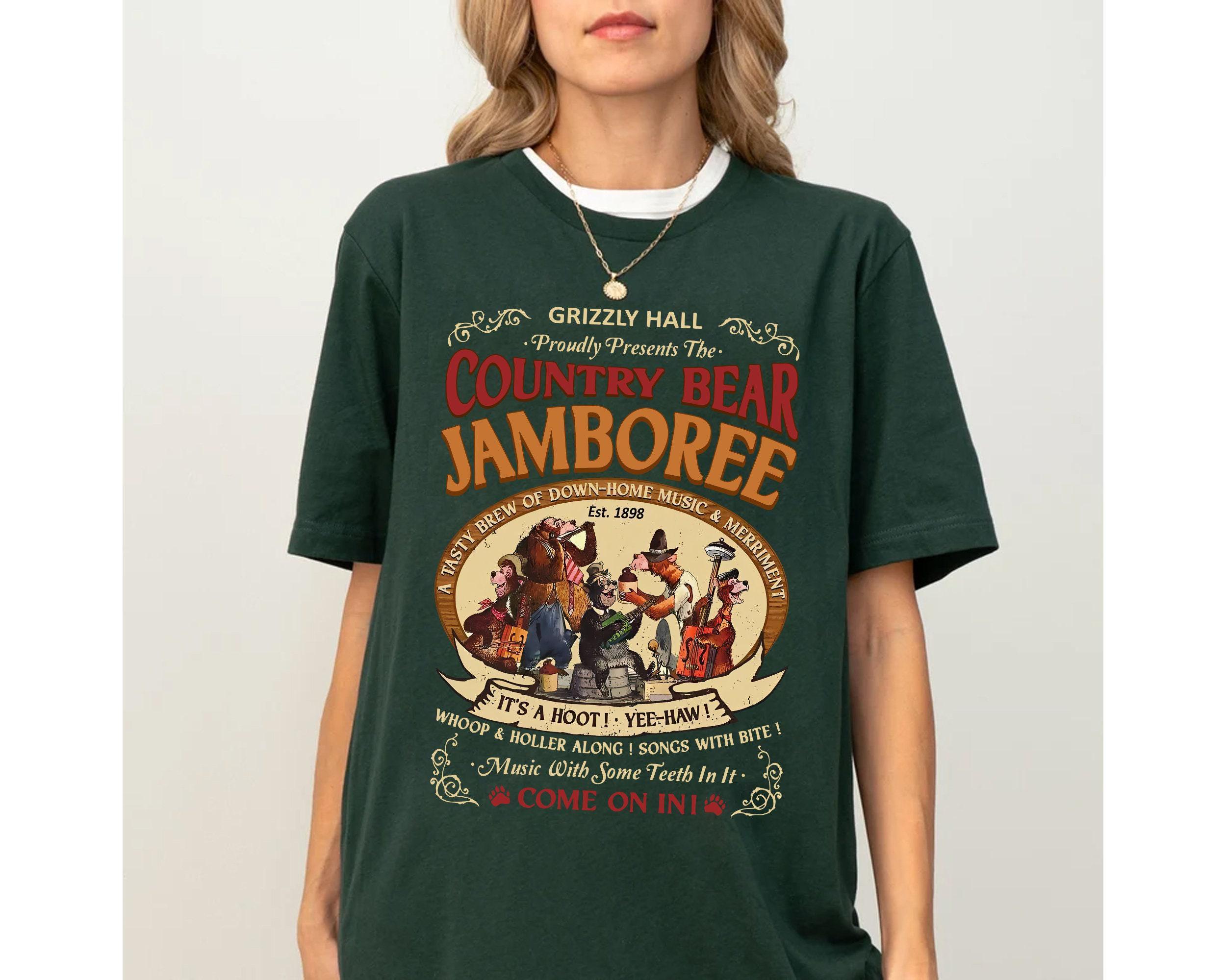 レトロなカントリーベア・ジャンボリーTシャツ、グリズリーホール