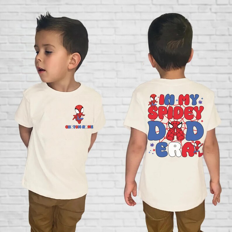 Personalized In My Spidey Dad Era Shirt, Spider Hero Dad Shirt, Funny Father Day Gift For Dad Shirt, Disneyland Family Matching Shirt image 3
