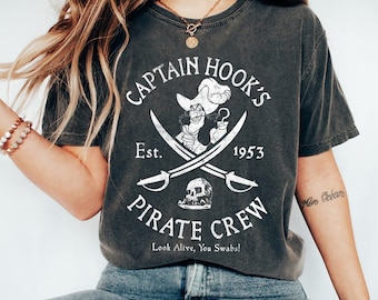 Disney Peter Pan Captain Hooks Est 1953 Pirate Crew Look Alive Swabs Shirt, Disney Family Matching Shirt, Disneyland Trip Matching Outfits
