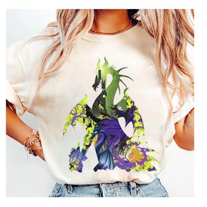 Disney Sleeping Beauty Maleficent Dragon Silhouette T-Shirt, Disney Villains Maleficent Princess Aurora Shirt, Disneyland Trip Outfits