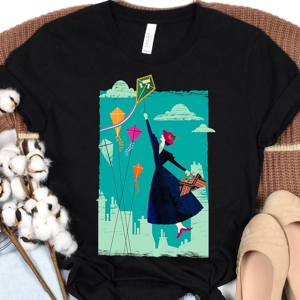 Disney Mary Poppins Returns Kites in the Sky T-Shirt, Disneyland Family Matching Tee, Disneyworld Trip Unisex Adult T-Shirt Kid T-Shirt