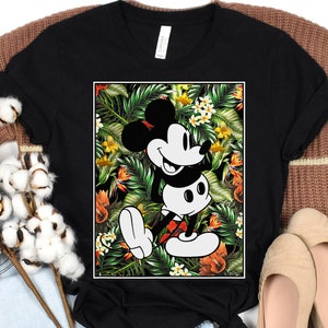 Disney Tropical Mickey Mouse Classic Pose Shirt Shirt, Disneyland Family Matching Shirt, Magic Kingdom Tee, WDW Epcot Theme Park Shirt