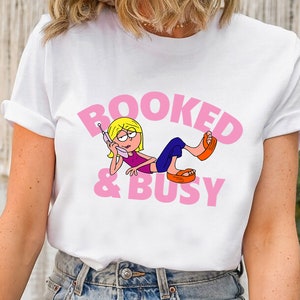 Disney Channel Lizzie McGuire Animated Lizzie Booked & Busy T-Shirt Matching Tee, Disney Family Matching Shirt, WDW Disneyland Trip Outfits