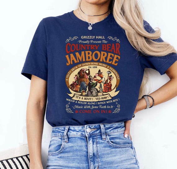 レトロなカントリーベア・ジャンボリーTシャツ、グリズリーホール